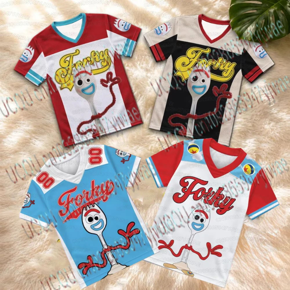 Summer Men's Women's Short Sleeve Cartoon Fork Jersey T-shirt Cosplay Casual Kid's Boy's Girl's T-shirt Tops