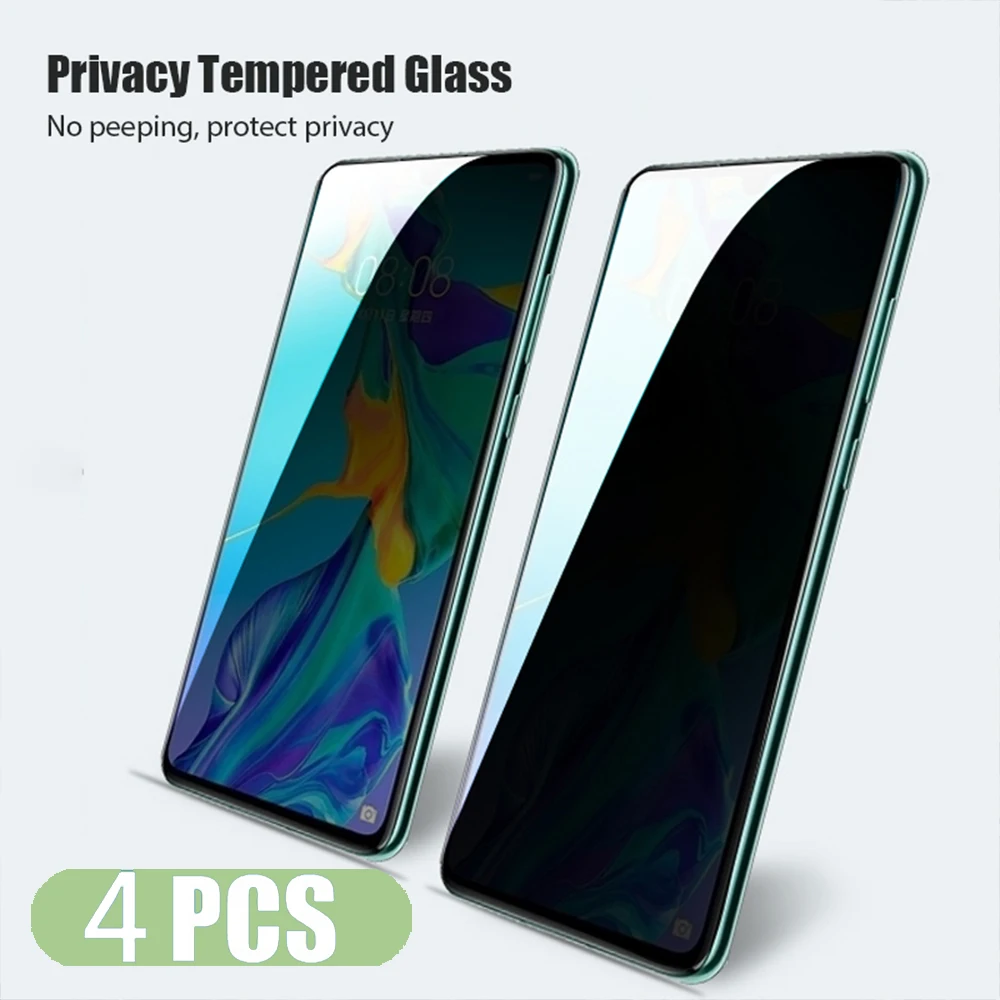 4 PCS!Full Cover Anti-Spy Screen Protector for OPPO A17 A96 Private Glass for OPPO Reno 5 Lite