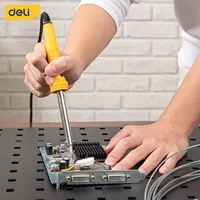 Deli 30W 40W 60W Electric Soldering Iron Pointed Bracket Handle Heat Pencil Soldering Tip Welding Tools Electrician Tools