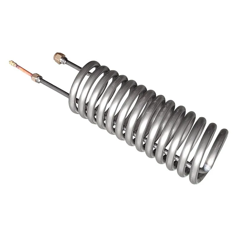 1-5HP Chiller Heat Exchanger, Straight Titanium Tube Heat Exchanger, Titanium Tube Evaporator for Seafood Freshwater Fish Tank