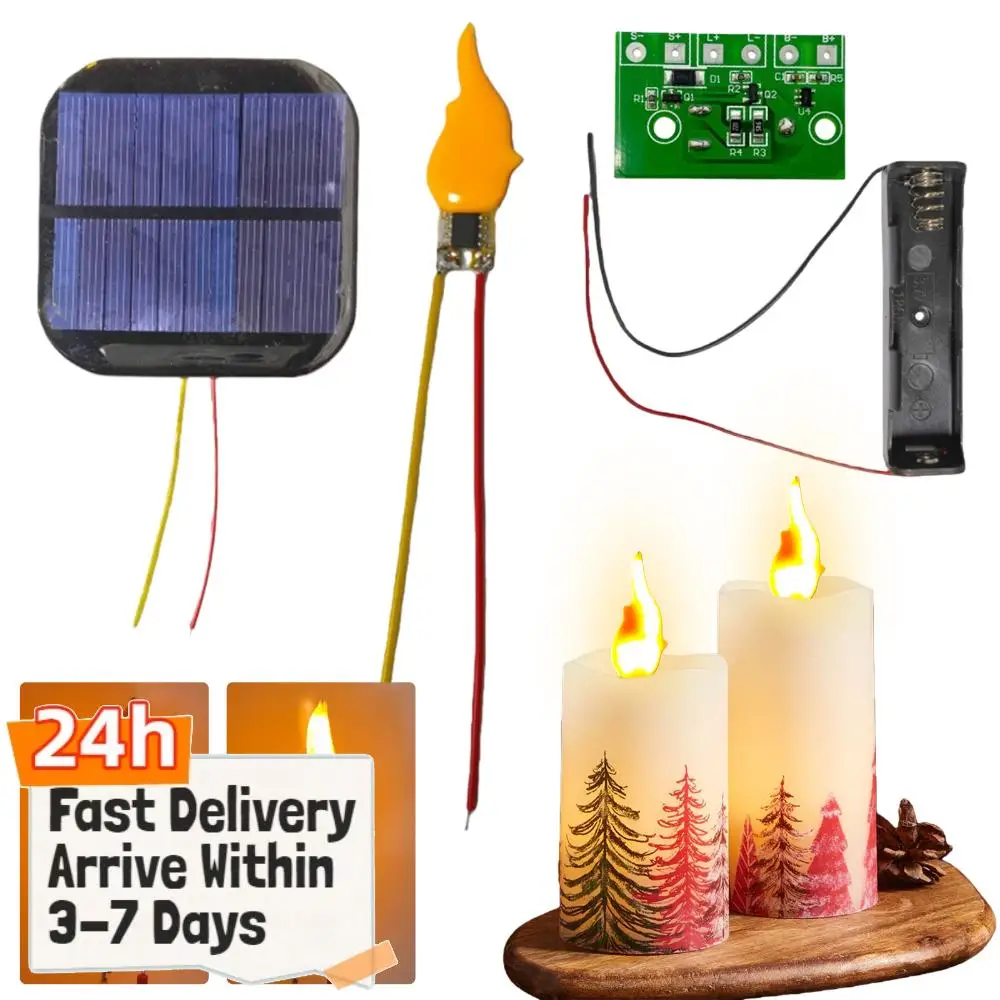 

Плата управления для лампы-факела 3.7В с отсеком для батареек, реалистичный эффект мерцания для декора на Хэллоуин и Рождество, лампы-факелы