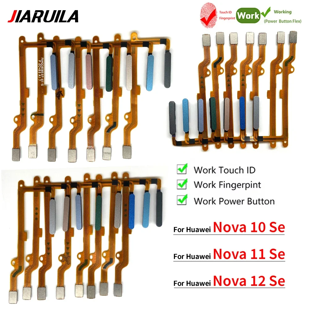 10 PCS Fingerprint Home Button Connection Flex Cable Ribbon For Huawei Nova 10 Se Nova 11 Se Nova 12 Se