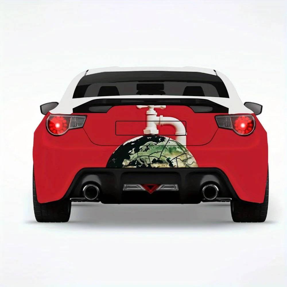 

Earth Water Crisis Car StickerVinyl Decal for Car Rear, Waterproof Self-Adhesive Vinyl Stickers for Vehicle Tail & Bumper, Decor