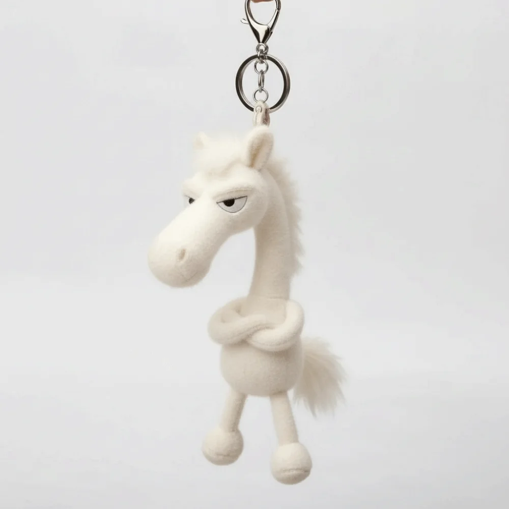 

Мультяшная имитация лошади, мягкая игрушка, милый дизайн, изысканное исполнение, бело-черный цвет, фэнтезийный стиль, бело-черная лошадь