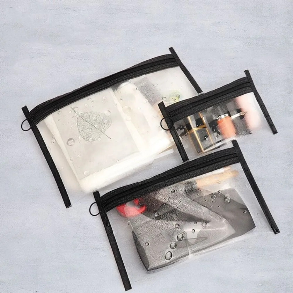 Portable Transparent Makeup Bag Large Capacity Waterproof Storage Bag Invariant Type Dustproof Cosmetic Bag