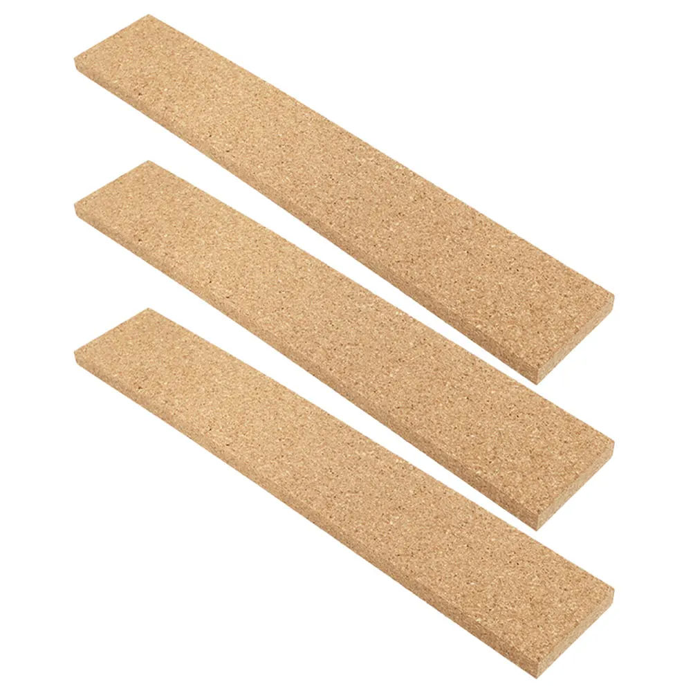 

3 Pcs Cork Strip Wall Sticker Self-adhesive Board Corkboard Note for Corkboards Strips Bulletin Office
