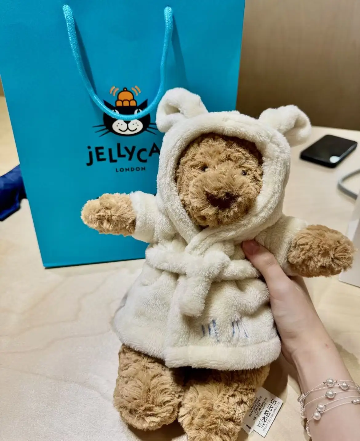 

Плюшевый халат Jely and a cat, серия медведей, плюшевые игрушки, баклажанный медведь, милая плюшевая игрушка, детский комфорт, подарок на день рождения для ребенка