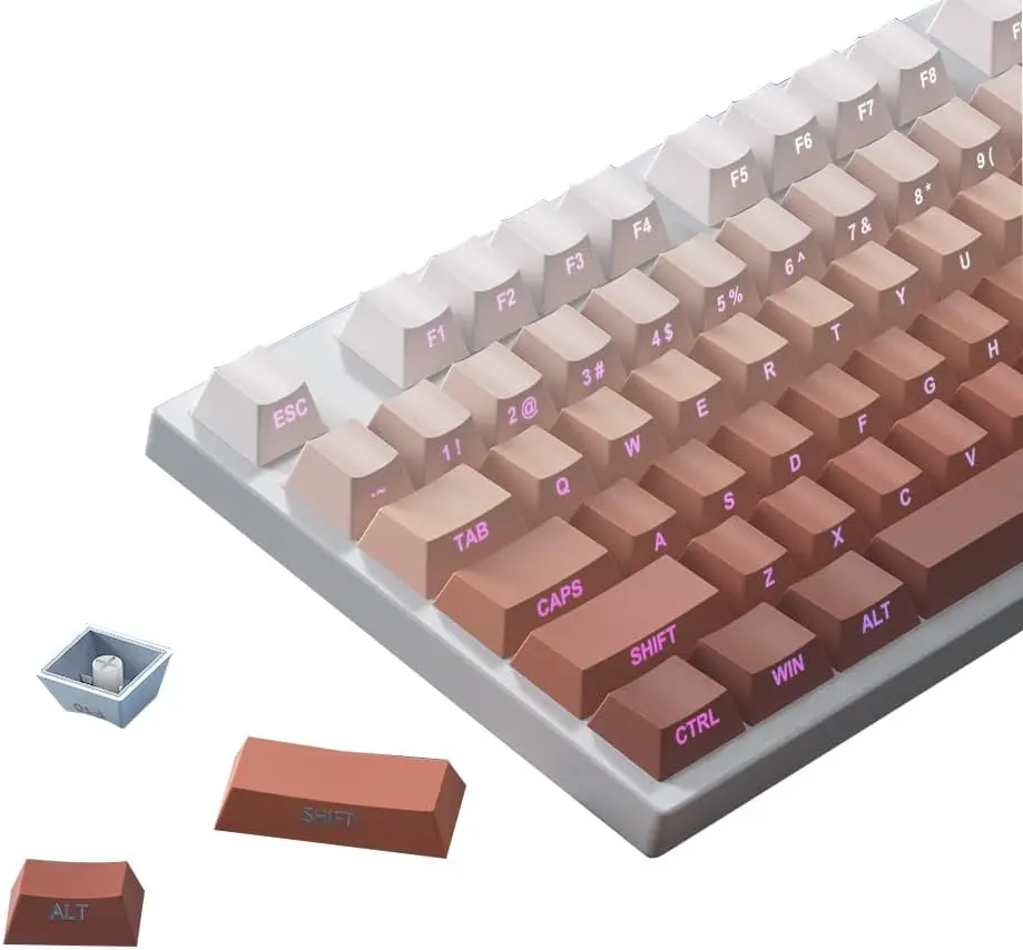 

PBT Keycaps 133 Keys For Cherry Profile Custom Gradient Keycaps Backlit For Cherry MX Mechanical Keyboard Keycaps