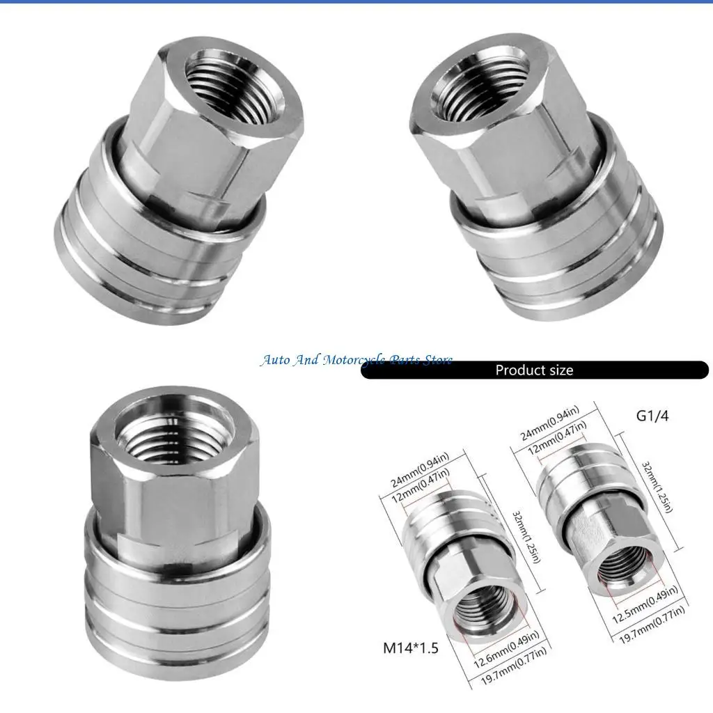 P9FD Stainless Steel Quick Connection Pressure Washer Couplers Adapter Attachments Female Fittings for Fast Secure Connection