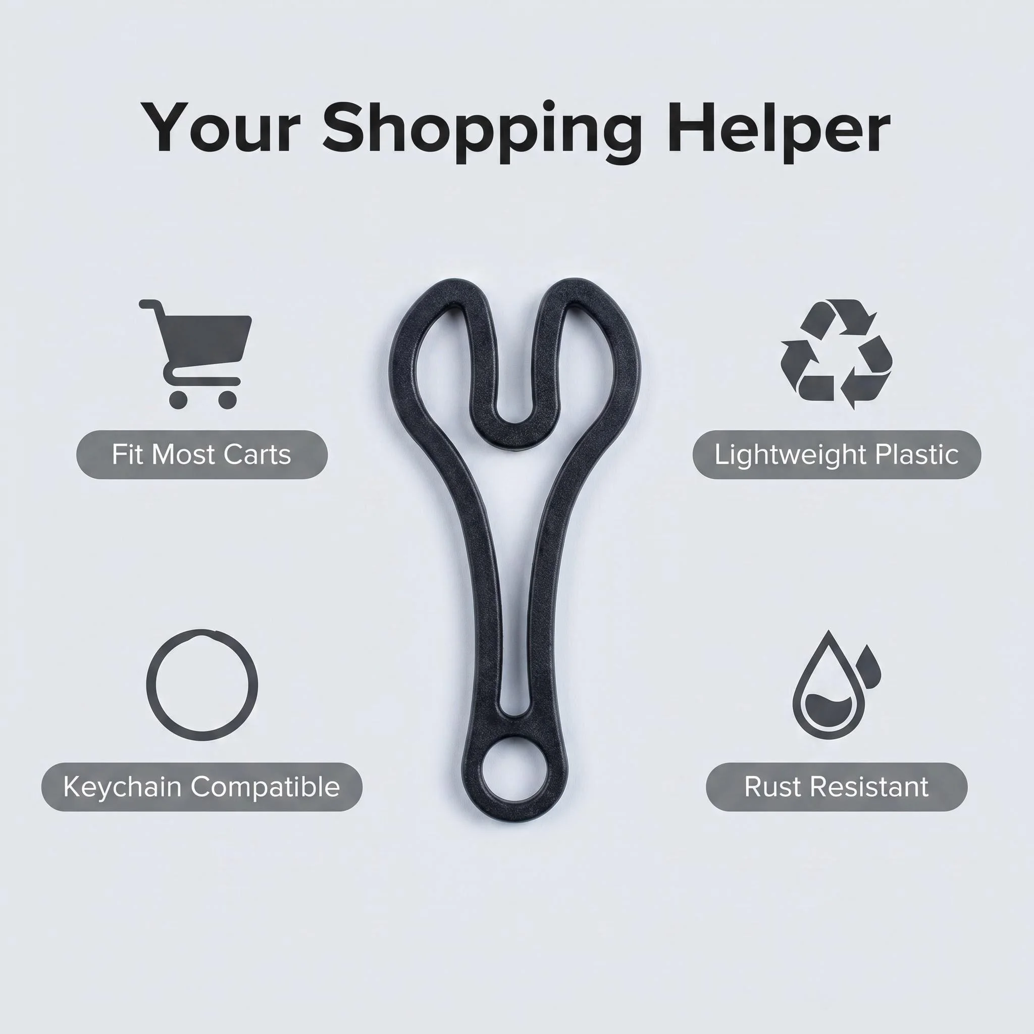 4/8Pcs Universal Shopping Cart Token Keychain Set