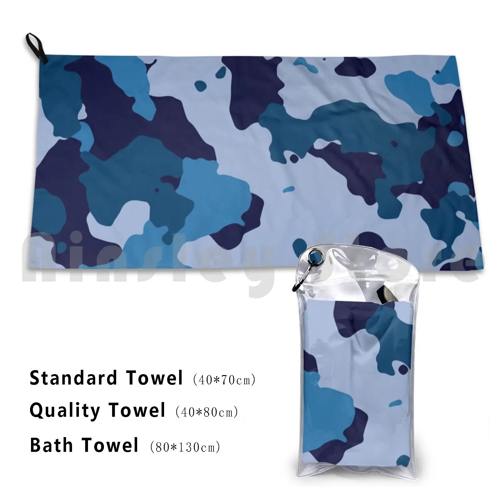 Blue Camouflage Bath Towel Beach Cushion 1606 Camouflage Camo Quarantine Urban Blue Desert Purple Jungle