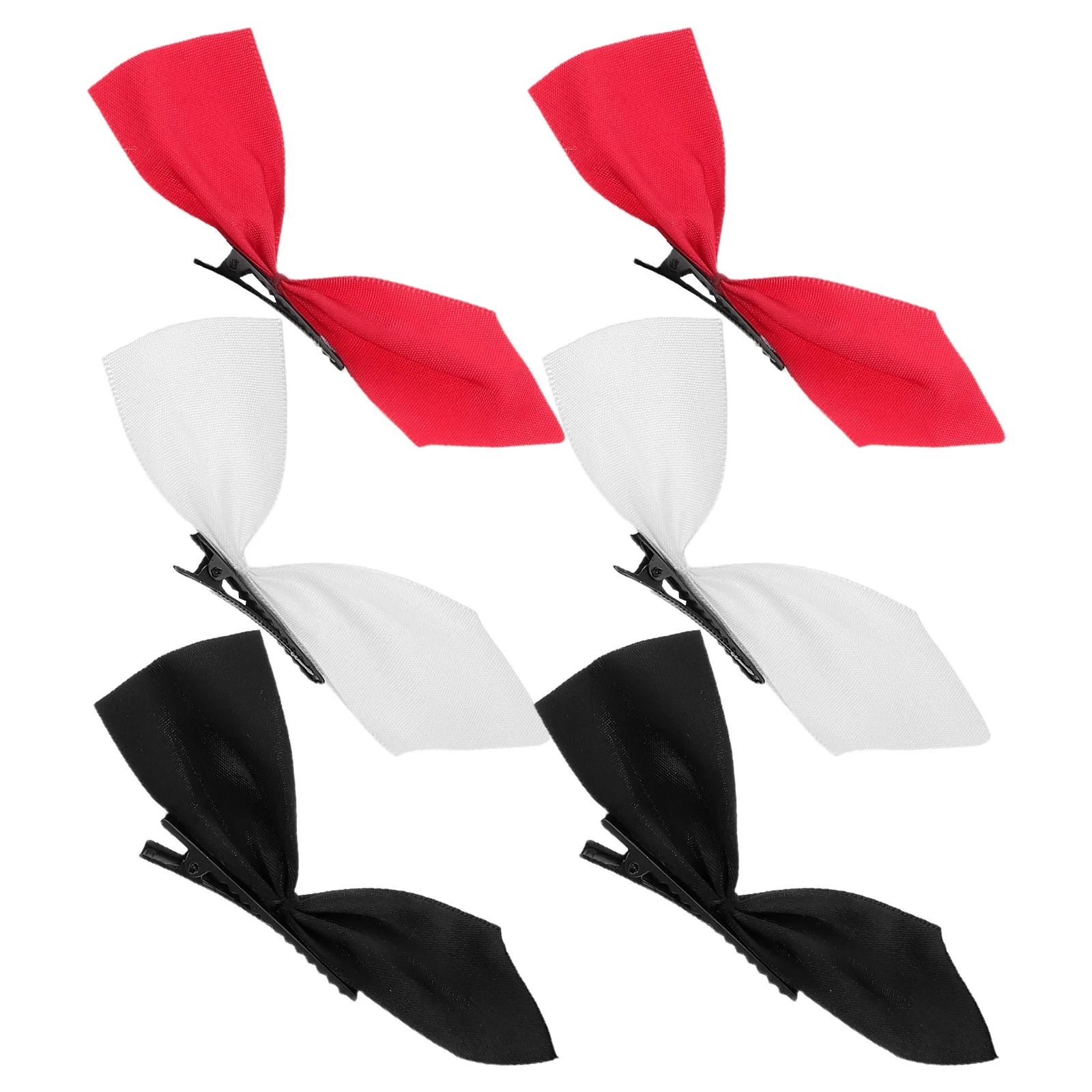 

3 Pairs Bow Hairpin Half-grip Headdress Big Bows Accessories Snap Barrette Claw Clip