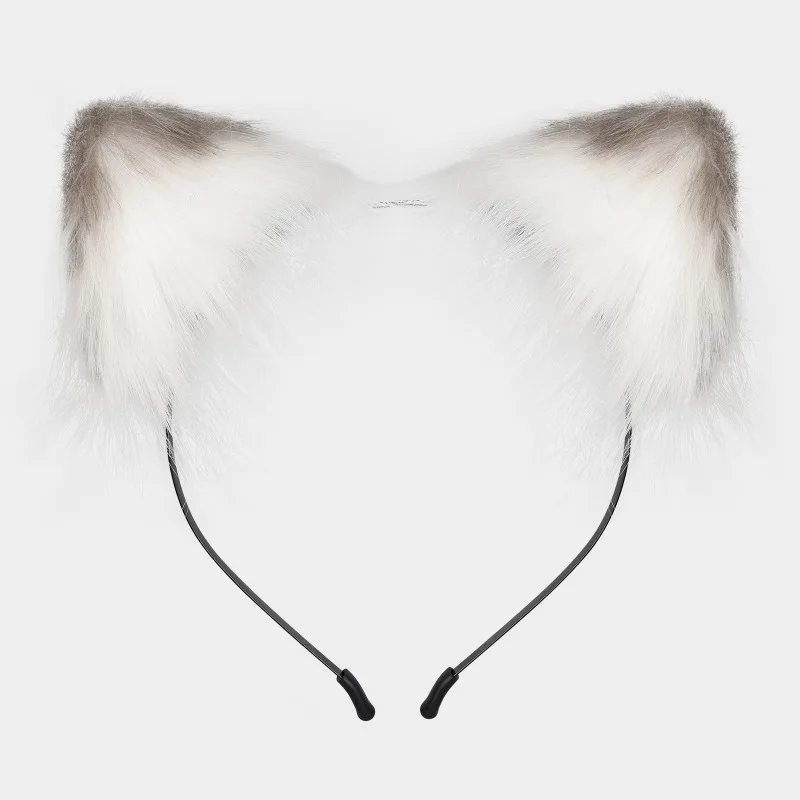 Handwork Ruggie Bucchi Hyena Furry Ears Headband Headwear Plush Tail Animal Fursuit Orc Cosplay Performance Props