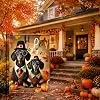 Thanksgiving Fall Dachshund Dog Garden Flag 12x18 Inch Decor jjp
