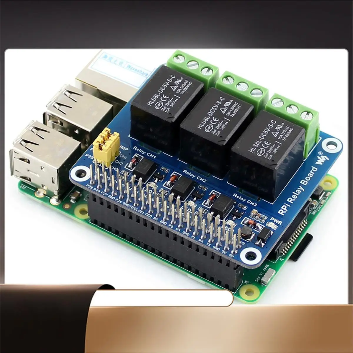 

Waveshare 5 В 3-канальный релейный модуль Плата расширения Breakout Shield HAT Kit для RPI Raspberry Pi Zero 2 Вт WH 2 Вт 3-N35R