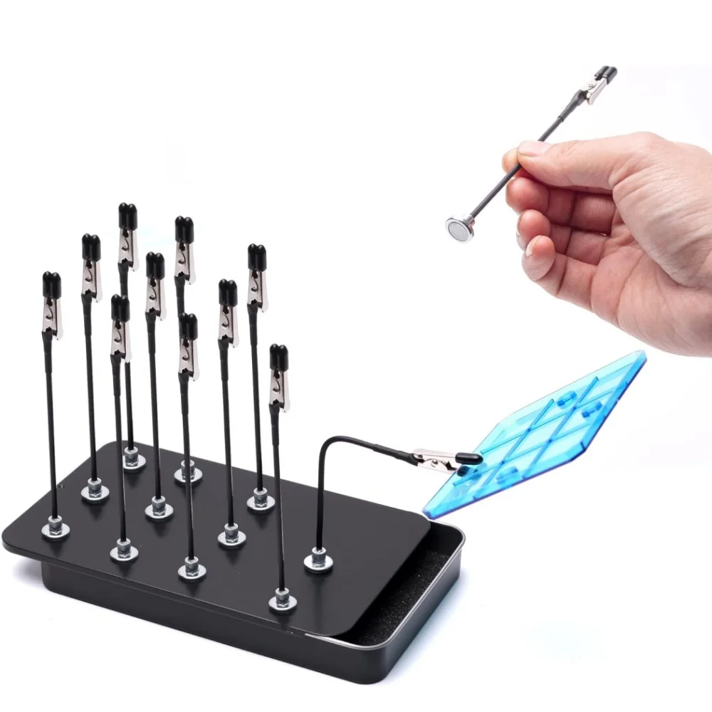 Model Metal Magnetic Spraying Clamps Clip with Storage Box Model Painting Tools For Military Model Hobby DIY Tool Set Modeling