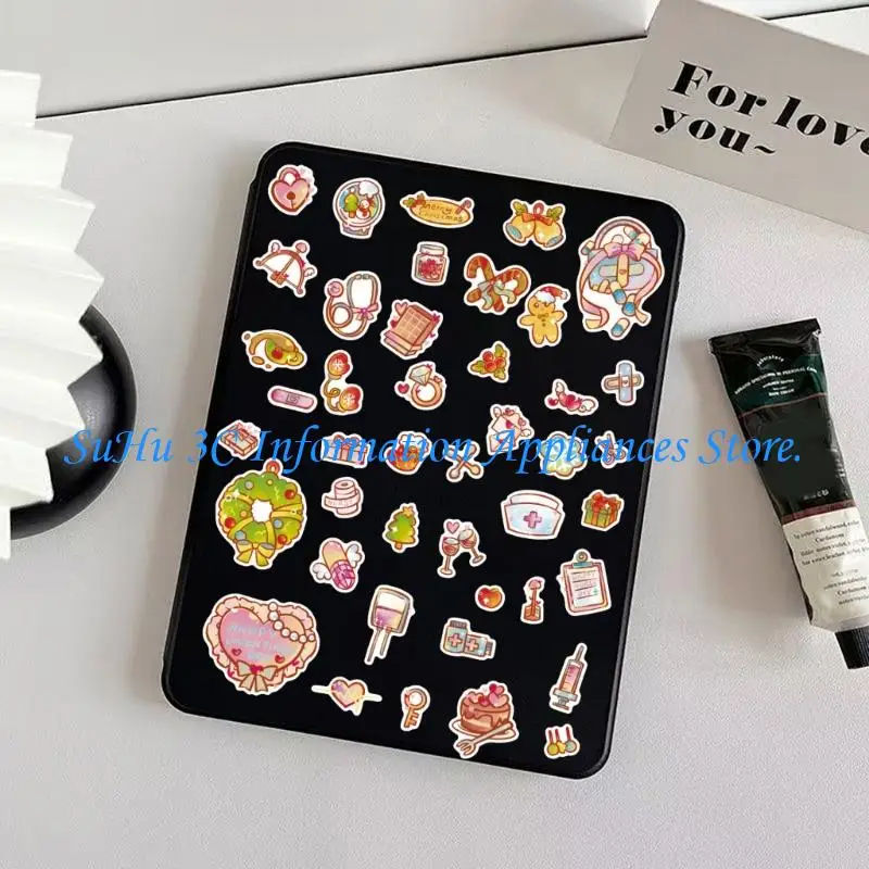 24Pieces Cartoon Sticker Sheets For Scrapbooking DIY Crafts Tablets Decoration With Desserts Holiday Themes