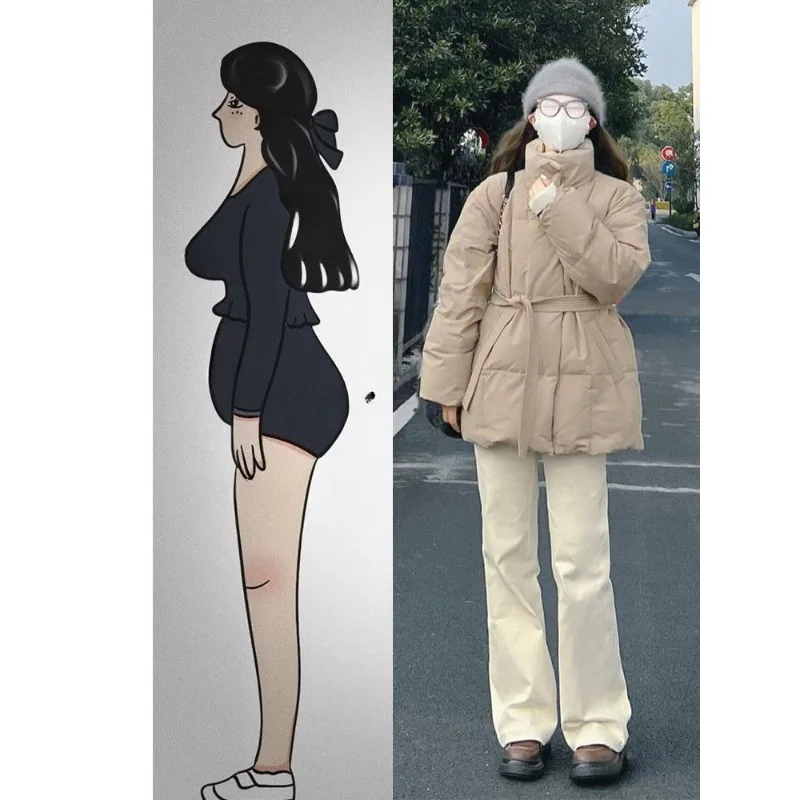 

Осенне-зимний комплект одежды в модном стиле для женщин. Супер красивый комплект из двух предметов: куртки на хлопковой подкладке в сочетании с джинсами.