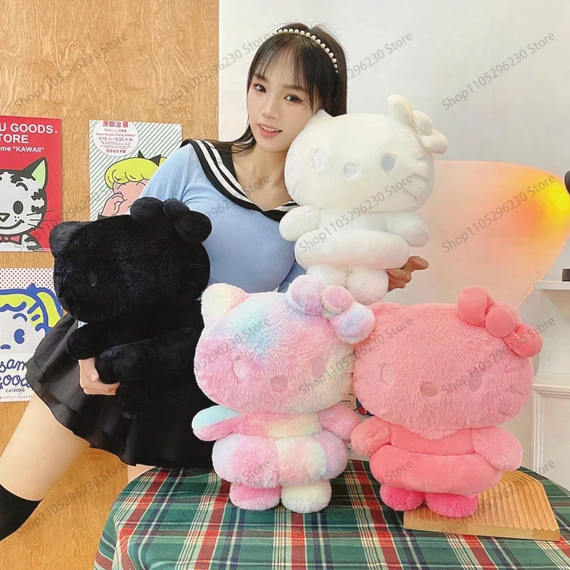 

Sanrio Large size Cute Four Colors Hello Kitty Plush Toy Cartoon Stuffed Doll Birthday Gift Room Decoration A Gift for A Girl