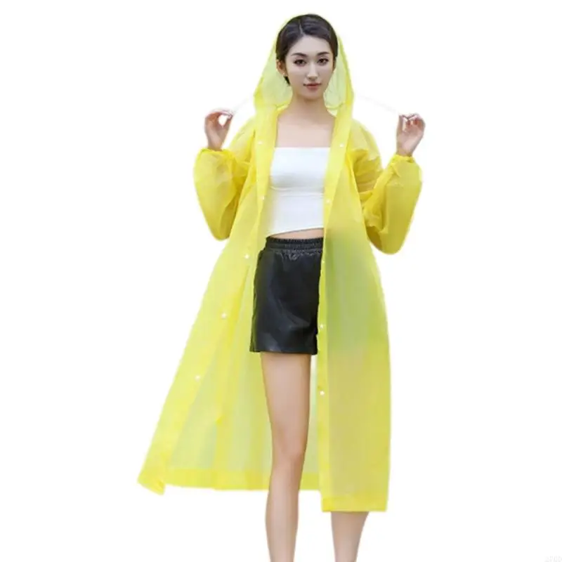 

Rain Ponchos with Hoods and Sleeves Water Resistant Poncho EVA Raincoats Reusable Rain Coats Rainwear for Women Men