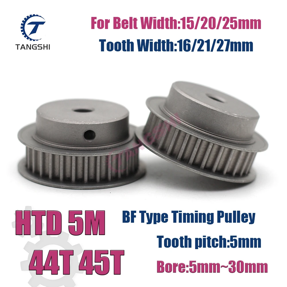 

HTD 5M 44 Teeth 45 Teeth Synchronous Timing Pulley Bore 5mm to 30mm for Width 15/20/25mm Belt 5M-44Teeth 5M-45T Timing Pulley