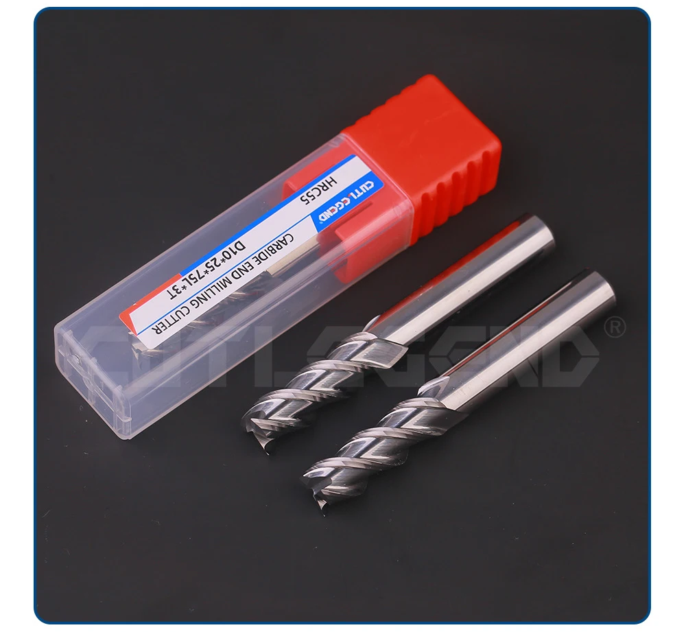 HRC55 3F Schaftfräser 3 Schneiden Aluminium-Fräser CNC Hochleistungs-Bearbeitungswerkzeug Wolframkarbid 1-12MM 10 Stück Schaftfräser – Detail 8