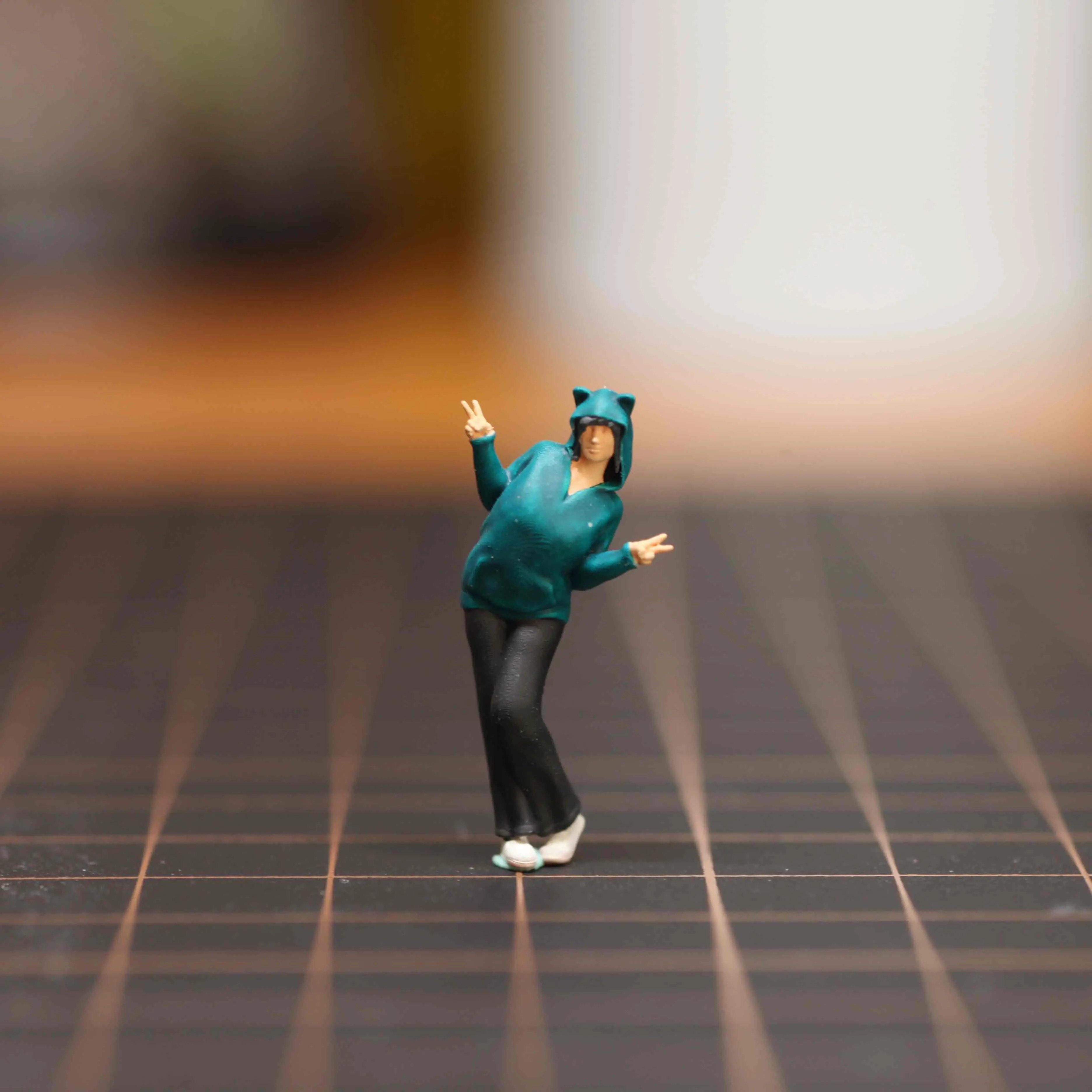 King ของเล่น 1/64 1/87 1/43 ตุ๊กตาขนาดเรซิ่น Happy Girl Dioramas Diecast Miniature Collection 007