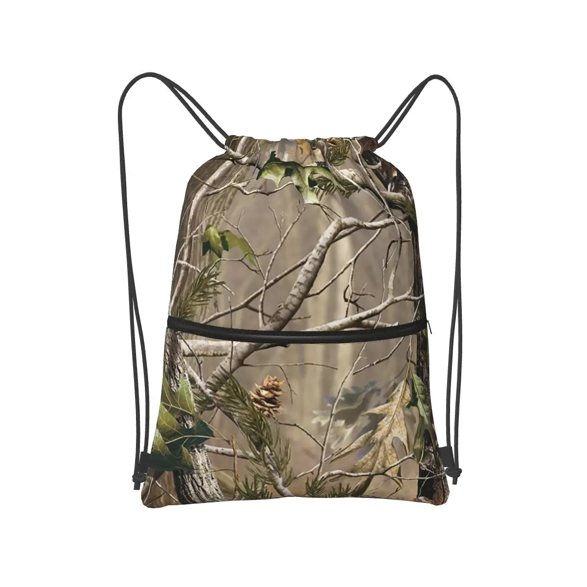 

Real Tree Mossy Oak Backpacks Casual Drawstring Bundle Pocket Storage Bag Book Bags for Man Woman School