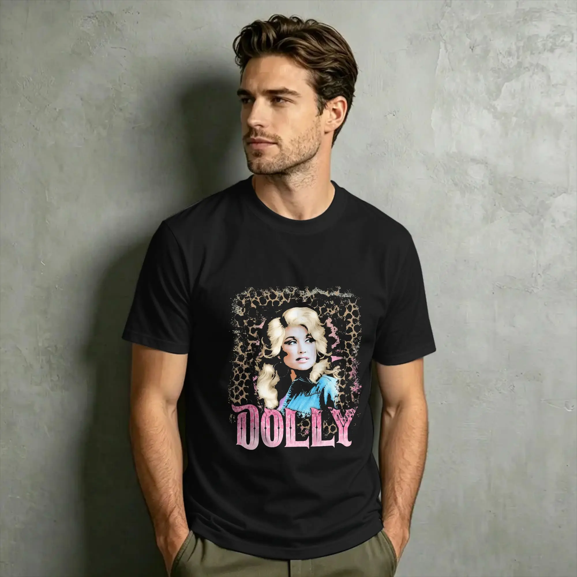 Dolly Parton Cotton T Shirt For Adult Summer  Streetwear T Shirts Crew Neck Hippie Tee Shirt Oversize Design Tops
