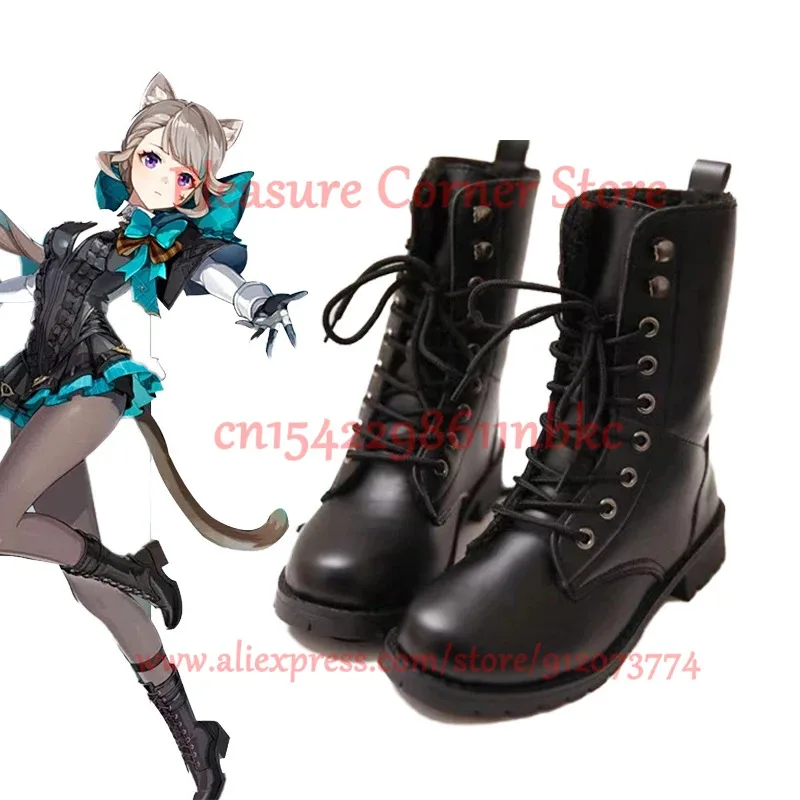 

2025 11, в наличии Genshin Impact Props, линетт Лайни, аксессуары для костюмов для косплея, обувь