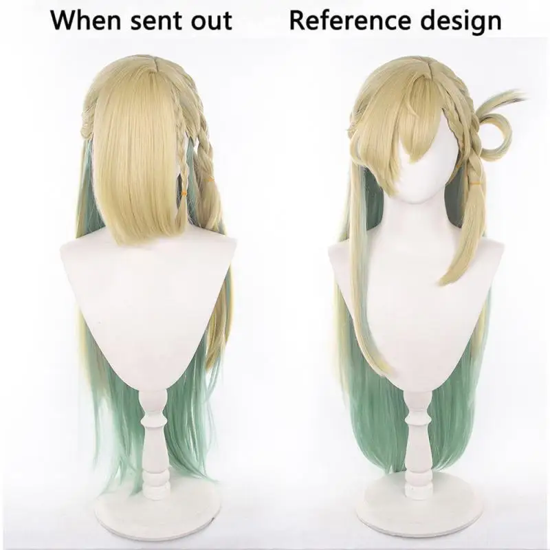 Anime Wuthering Waves Lynae Cosplay-Perücken, Cosplay-Kostüme, Kopfbedeckung, 80 cm lange, simulierende Kopfhaut, dicke, gemischte, bauschige Langhaar-Perücken – Detail 1