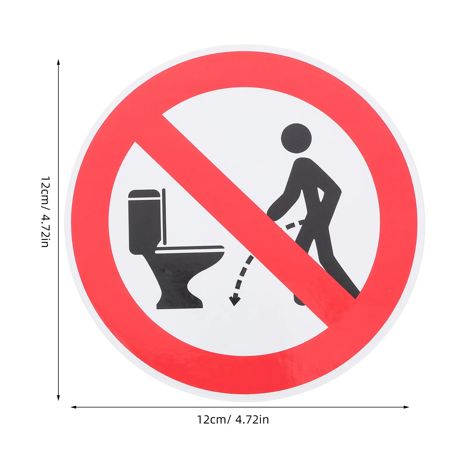 8pcs Bathroom Stickers PVC Waterproof Toilet Signs Restroom Cleanliness No Improper Urination Material Easy Application