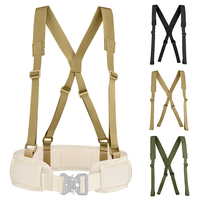 1Pc Nylon Tactical Duty Belt Multifunction Harness Suspenders Padded Tool Belt Suspender Padded Adjustable Suspenders