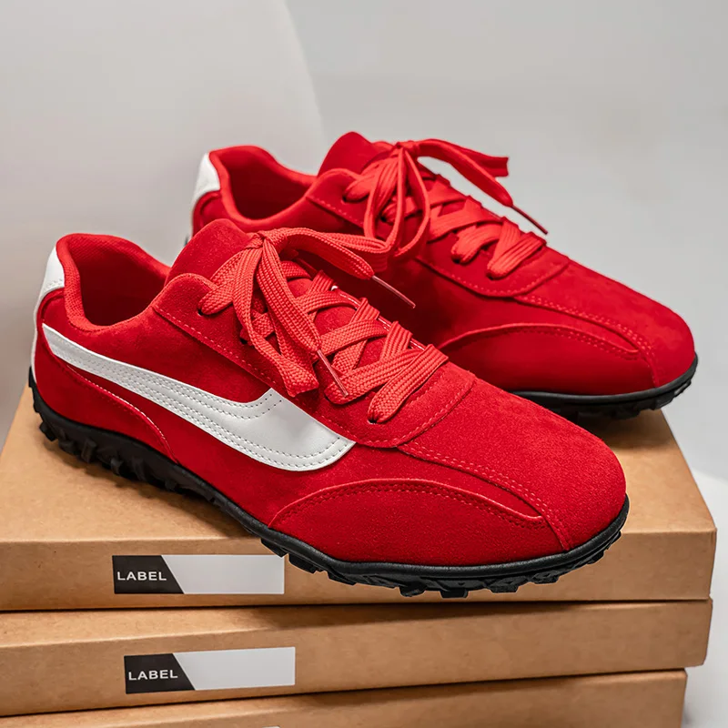 

Лидер продаж, классические красные кроссовки, мужские модные гоночные туфли на плоской подошве для мужчин, удобные повседневные кроссовки с низким вырезом, мужская тренировочная обувь
