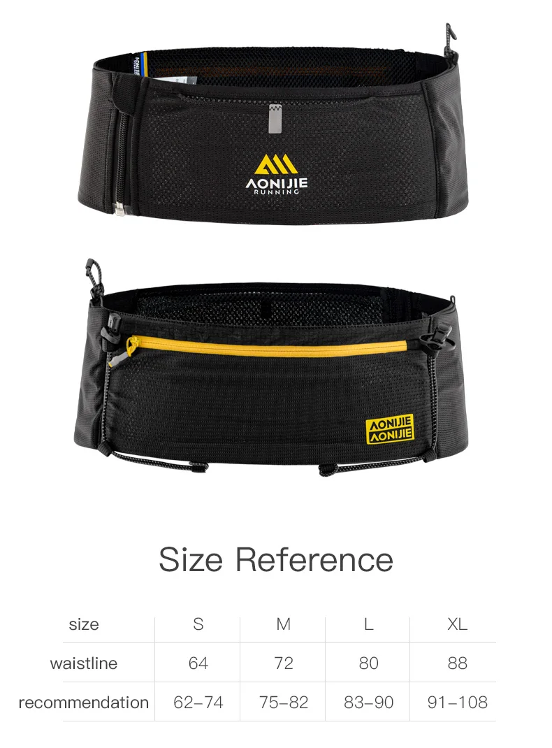 AONIJIE W8122 Multifunktionale Outdoor-Sport-Gürteltasche mit Reißverschluss, Leichte Reise-Bauchtasche, Geeignet für Schlüssel und Geldbörse – Detail 9