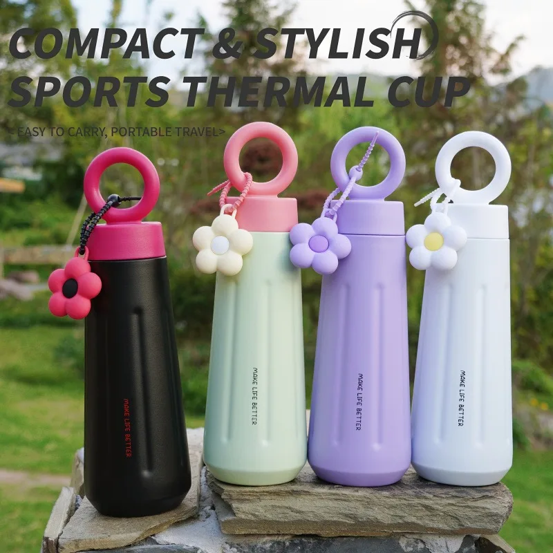

450ml/15oz Tumbler With Lid 316 Stainless Steel Thermal Water Bottle Reusable Double-Wall Vacuum Insulated Travel Mug Coffee Cup