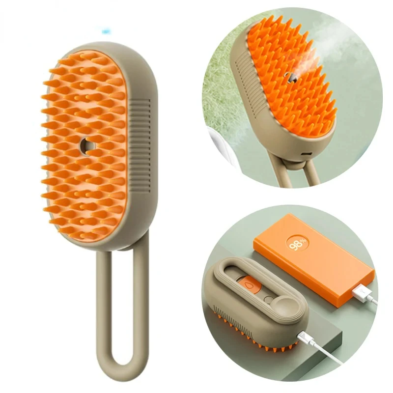 Cat steam Brush electric cat comb, pet massage comb, water spray, cat bath brush, baby