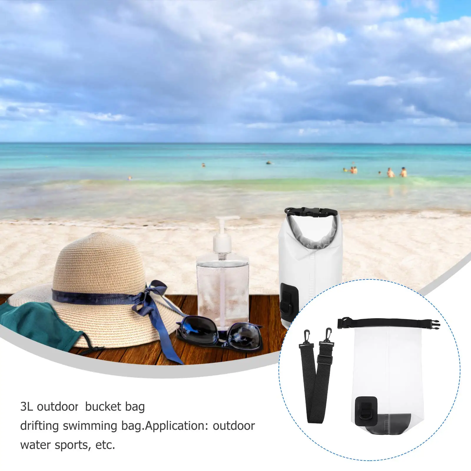 

1Pcs High Quality Waterproof Bucket Bag with Strong Water Repellence for All Outdoor Water Activities Storage PVC Waterproof Bag