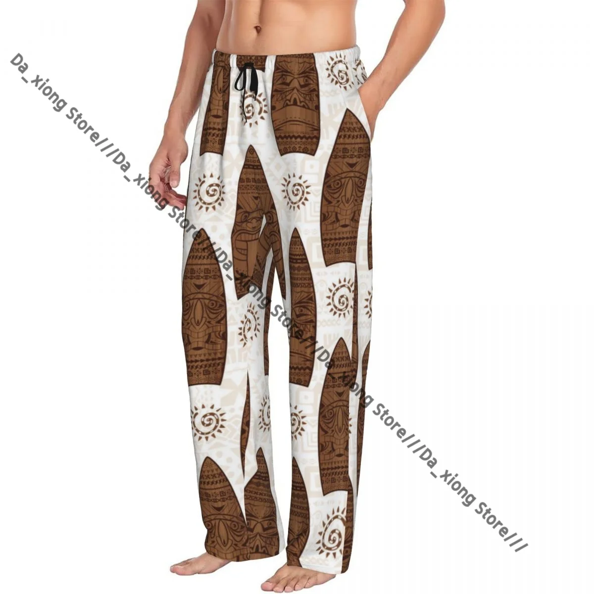Wood Surfing Boards Print Mens Pajamas Pyjamas Pants Lounge Pants Sleep Bottoms