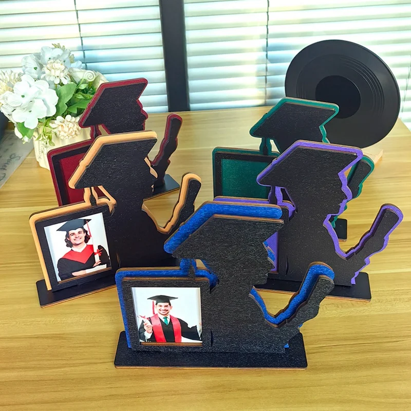 Class Of Graduation Frame Wooden Table Graduation Picture Frame Home Desktop Ornaments Fits Vertical Portrait Wooden 5Piece