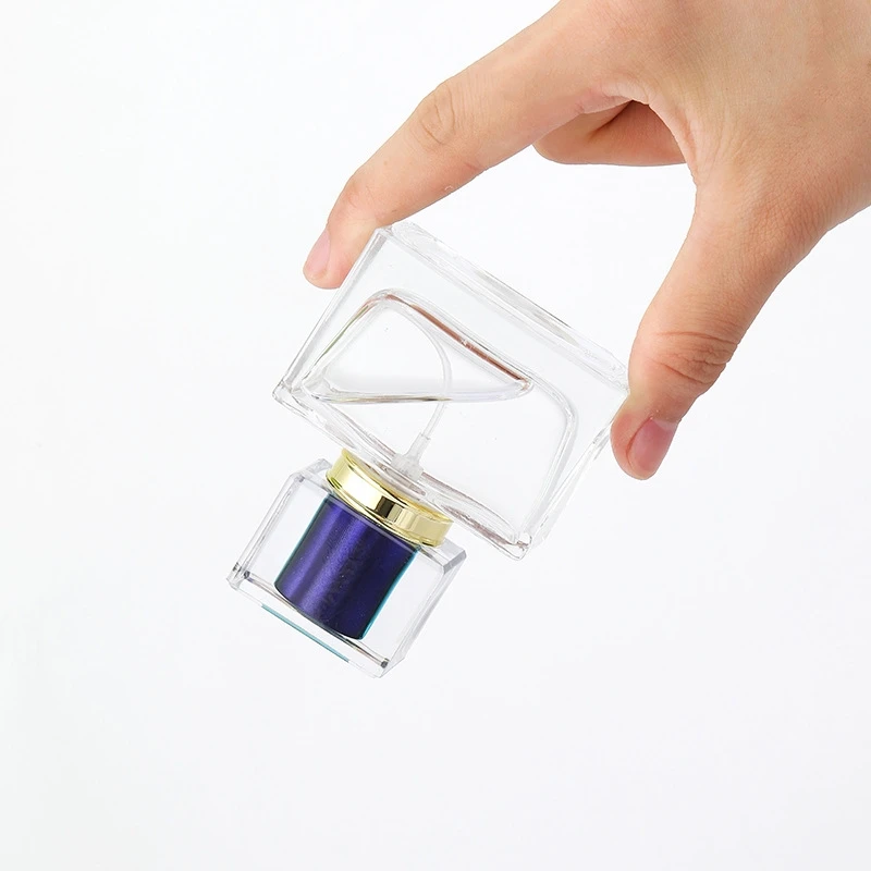 1PC 30ml Clear Square Glass Spray Bottle Refillable Portable Perfume Empty Bottle Cosmetic Containers Bottle Travel