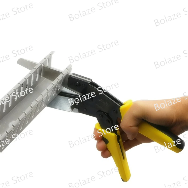 PVC Wire Slot Cutting Tool 45°/90°Multi Angle Manual Plastic Trunking Cutter PE PPR Plastic Pipe Cutting Trim Scissor VSJ-110XC