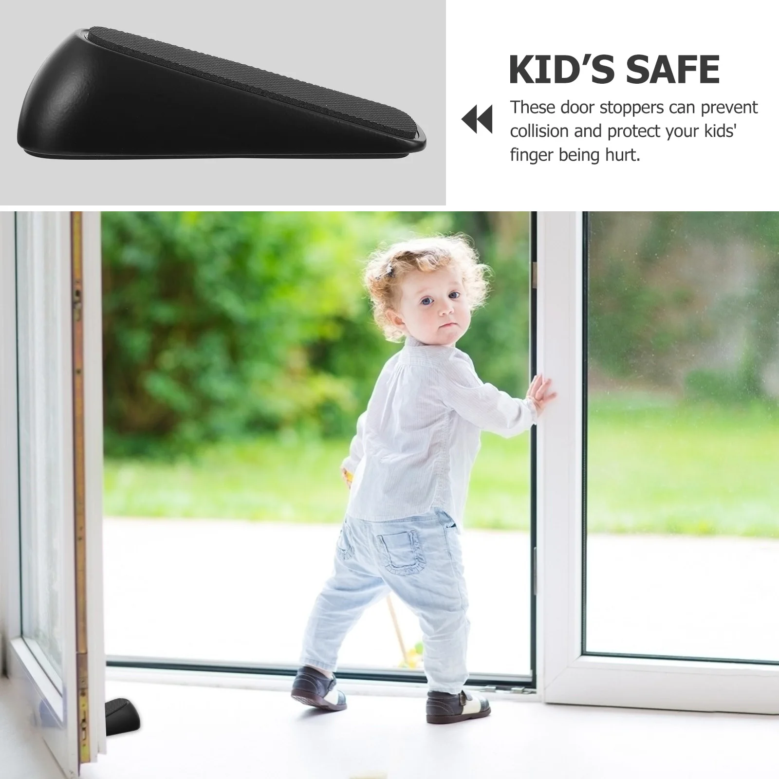 

Exquisite Safety Stopper Practical Door Stop Wedge Nail- Doorstop Tool Zinc Alloy Pet Baby Proof Door Wedge Stopper Pcs