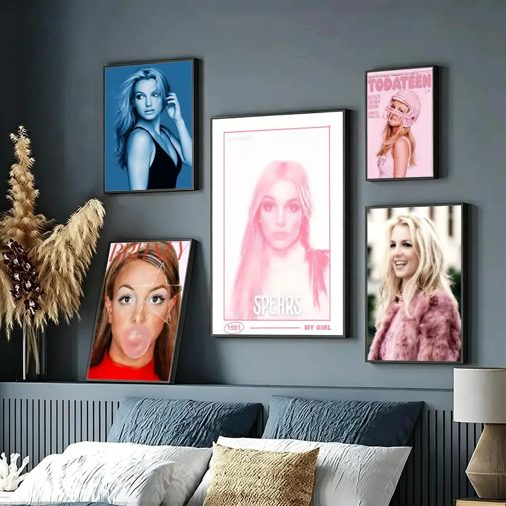 music Britney Spears Poster Wall Posters Self-Adhesive Wall Stickers Home Decoration for Bedroom Living Room