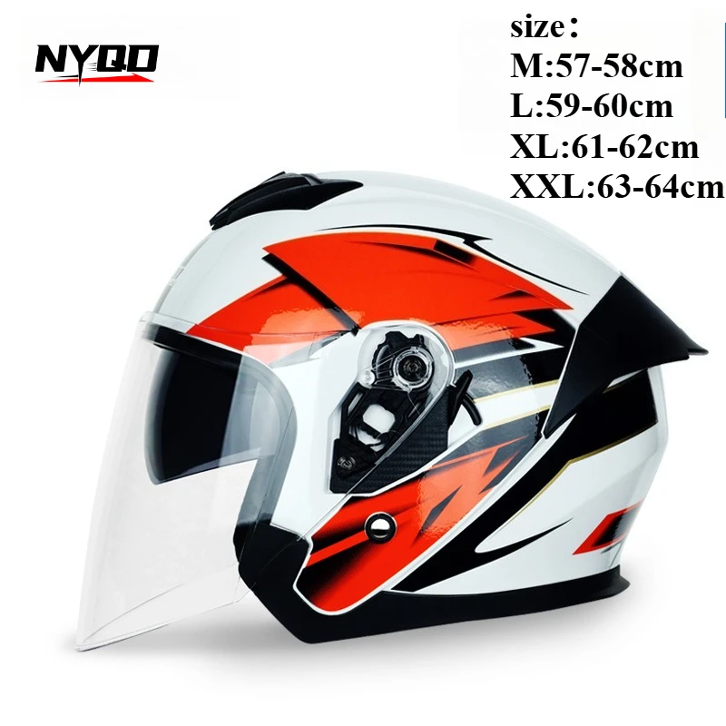 

Motorcycle Helmets Dual Lens Half Helmet riding helmets men and women helmet Four Seasons Universal motorbike