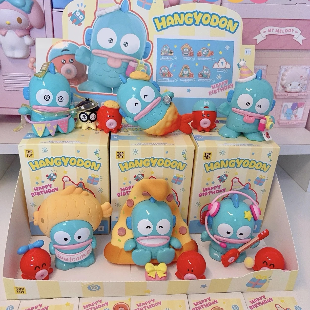 

100% Original Hangyodon'S Happy Birthday Series Blind Box Handmade Cartoon Decorative Ornaments Birthday Gift Collect Toys