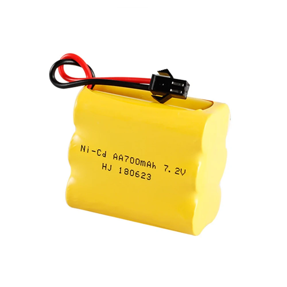 Batería recargable ni-cd de 7,2 v, 700mah, cargador para juguetes RC, tanques de coches, trenes, Robot, pistola de barco, AA, 7,2 v, 1 lote