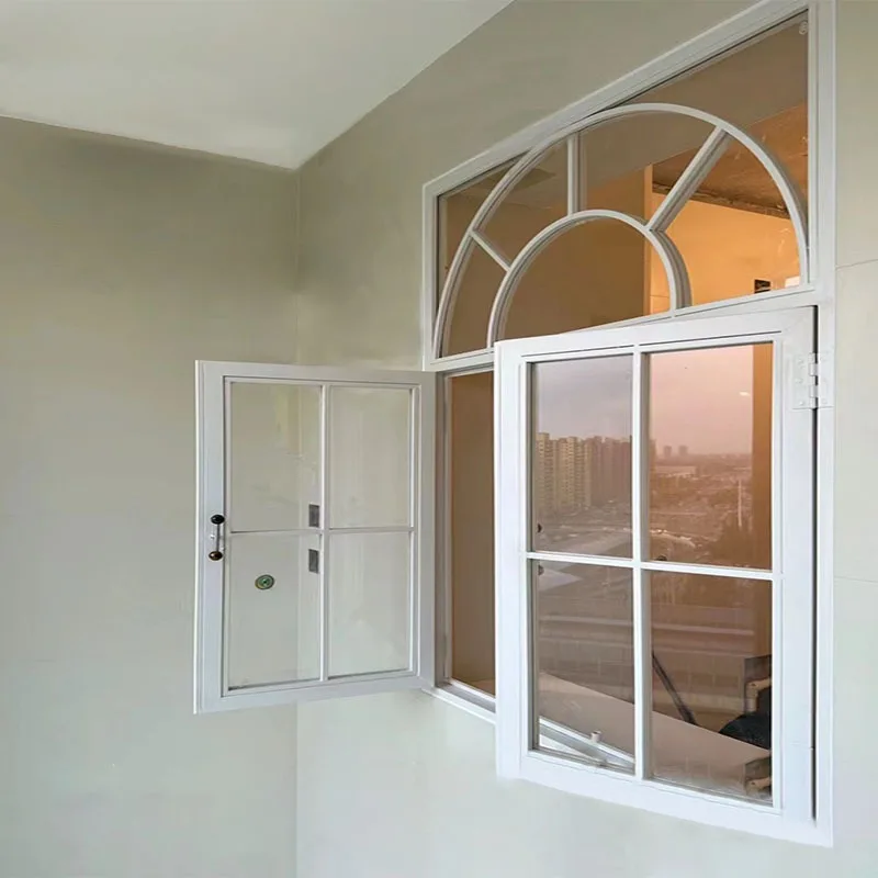 French retro wrought iron glass window restaurant cafe clothing store arched floor-to-ceiling window study loft lighting window