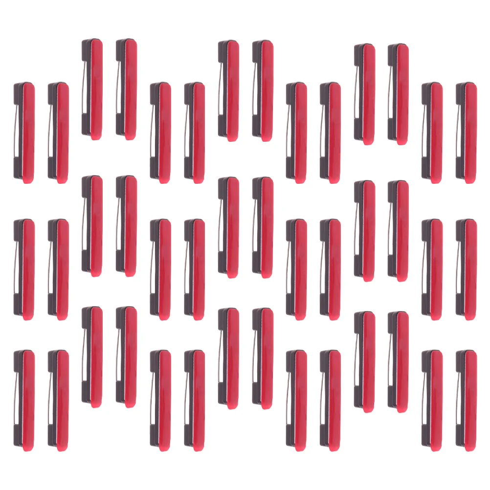 

60 Pcs Safety Pin Plastic Badge Name Tag Crafting Pins Self Adhesive Worker Number Holder Office Nurse Student Management Brooch