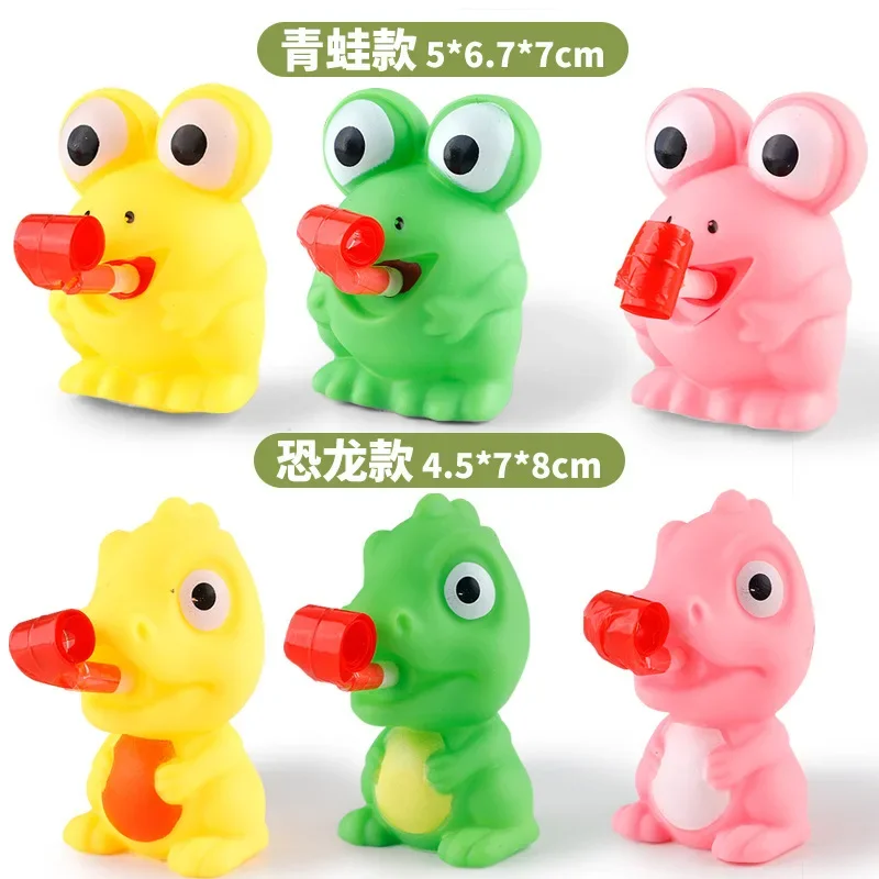 Children Creative Squeeze Toys Pinch Frog Dinosaur Sticking Tongue Out Relieve Stress Relief Toy Christmas Gifts for Kids